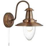 Searchlight Fisherman Stenska svetilka z 1 lučjo, bakrena, s senčnikom iz semenskega stekla, E27, (22100511) | Shoptok.si