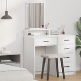 vidaXL Toaletna miza z predali Bela 50x41x140 cm, (22055049) | Shoptok.si