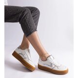 Gemre White-silver sneakers on a rubber sole Quica | Shoptok.si