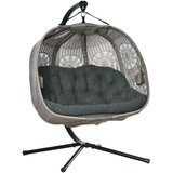 HOMESTAR Viseči stol za 2 osebi 132x126x172 cm črne barve, (5000228125) Cene