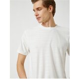 Koton Stripe Printed T-Shirt Slim Fit Crew Neck Short Sleeve | shoptok.hr