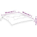  Jastuci za stolice 6 kom crni karirani 50x50x7 cm od tkanine | shoptok.hr