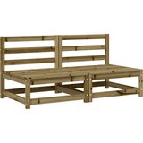 Maison Chic Vrtni kavč - Zunanji kavči brez naslonov 2 kos 70x70x67 cm impreg. borovina, (22040835) | Shoptok.si