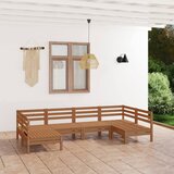 Maison Chic Seti vrtnega pohištva - Vrtna garnitura - Vrtni pohištvo set 6-delna medeno rjava trdna borovina, (21817991) | Shoptok.si
