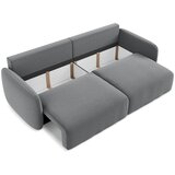 Makamii Siva baršunasti sklopiva/s prostorom za odlaganje sofa 238 cm Kalena – | shoptok.hr