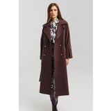Legendww elegantni zenski kaput u braon nijansi | ePonuda.com