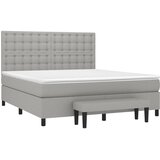Krevet s oprugama i madracem svjetlosivi 180x200 cm od tkanine | shoptok.hr