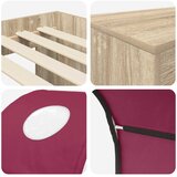 Krevet s Tunnels 3 kom. Artisian hrast i crvena | shoptok.hr