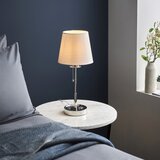  Endon 99596 - Stona lampa 1xE27/10W/230V bela/sjajni hrom | Eponuda.com