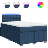 vidaXL Krevet s oprugama i madracem plavi 120 x 200 cm od tkanine | shoptok.hr