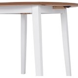 5-dijelni blagovaonski set od MDF-a i drva kaučukovca bijeli | Eponuda.com