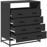 vidaXL Omarica s predali črna 70x41x70 cm konstruiran les | Shoptok.si