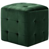 Furnova Nočne omarice 2 kosa zelene 30x30x30 cm žametno blago, (21927650) | Shoptok.si