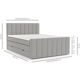 Maison de Rêve Bež boxspring postelja s prostorom za shranjevanje 140x200 cm Ruby – | Shoptok.si