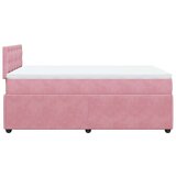 vidaXL Krevet s oprugama i madracem ružičasti 120 x 190 cm baršunasti | shoptok.hr