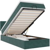 Maison Chic Otomanski Posteljni okvir - Enojna postelja - Postelja za odrasle z vzmetnico zelen 100x200 cm žamet-J2607, (21770202) | Shoptok.si