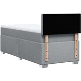  Krevet s oprugama i madracem svjetlosivi 100x200 cm od tkanine | shoptok.hr