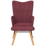 Stolica za ljuljanje s osloncem za noge boja vina od tkanine | shoptok.hr