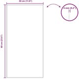  Stensko ogledalo 30 x 60 cm kaljeno steklo, (5000091073) | Shoptok.si