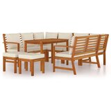 9-dijelni vrtni blagovaonski set s jastucima od bagremovog drva | shoptok.hr