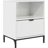 vidaXL Nočna omarica s predalom Bela z visokim sijajem 49 x 36 x 61 cm | Shoptok.si