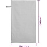 vidaXL Športne brisače 2 pcs Siva 50 x 30 cm Poliester in poliamid | Shoptok.si
