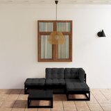 Maison Chic Seti vrtnega pohištva - Vrtna garnitura - Vrtni pohištvo set 5-delna z blazinami trdna borovina, (21818398) | Shoptok.si