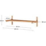 Kave Home Modularni sustav polica od punog hrasta u prirodnoj boji 110x28 cm Sitra – | shoptok.hr