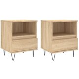  The Living Store Nočna omarica 2 kosa sonoma hrast 40x35x50 cm inženirski les - Nočna Omarica, (21500625) | Shoptok.si