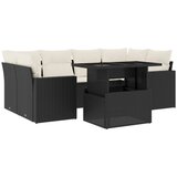  The Living Store Vrtna sedežna garnitura 7-delna z blazinami črn poli ratan - Vrtna Sedežna Garniture, (21451480) | Shoptok.si
