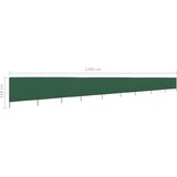  Vjetrobran s 9 panela od tkanine 1200 x 80 cm zeleni | shoptok.hr