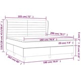  Krevet s oprugama i madracem smeđesivi 180x200 cm tkanina | shoptok.hr