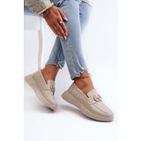S. BARSKI Women's Leather Platform Moccasins Beige S.Barski LR490 | Shoptok.si