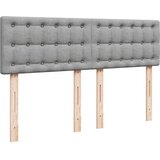  Krevet box spring s madracem svjetlosivi 140x200 cm od tkanine | shoptok.hr