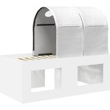 Krevet postelja z mizo, inženirski les/poliester, bela, 80×160 cm | Shoptok.si