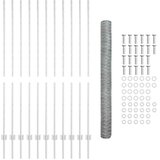  Heksagonalna ograda s stubom 25 x 1,5 m Pocinčani čelik Srebrna | shoptok.hr