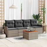 vidaXL Vrtna sedežna garnitura 5 pcs Siva Cene