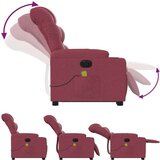 vidaXL Električni masažni naslonjač na podizanje od tkanine boja vina | shoptok.hr