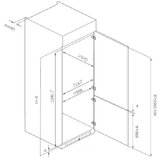 Heinner kombinovani frižider HCNF-BIM403INVD/No Frost/inverter/ugradni/69x195,3 | Eponuda.com