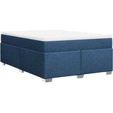  Krevet s oprugama i madracem plavi 140 x 190 cm od tkanine | shoptok.hr