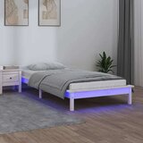  Okvir kreveta bijeli 75x190 cm za jednu osobu masivno drvo | shoptok.hr
