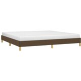  Posteljni okvir temno rjava 200x200 cm blago, (20725932) | Shoptok.si