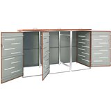  Spremište za tri kante za smeće 207 x 77,5 x 115 cm čelično | shoptok.hr