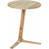 Wenko Okrugli pomoćni stol od punog bagrema ø 40 cm Acina -