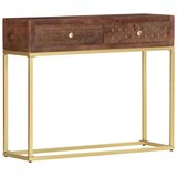 vidaXL Konzolna mizica 90x30x75 cm trden mangov les Cene