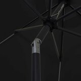  Senčnik z LED lučkami in aluminijastim drogom 300 cm črn, (20965137) | Shoptok.si