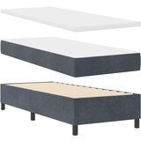 Box Spring Krevet s Madracem &amp LED Tamno Siva 80x200 cm Baršun | shoptok.hr