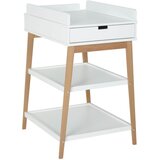 Qu-ax previjalna miza s predalnikom hip white/naturel | Shoptok.si