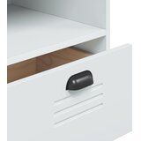  Visoka komoda VIKEN bijela 80 x 40 x 200 cm od masivne borovine | Shoptok.si