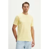 Marc O'Polo Bombažna kratka majica moški, rumena barva